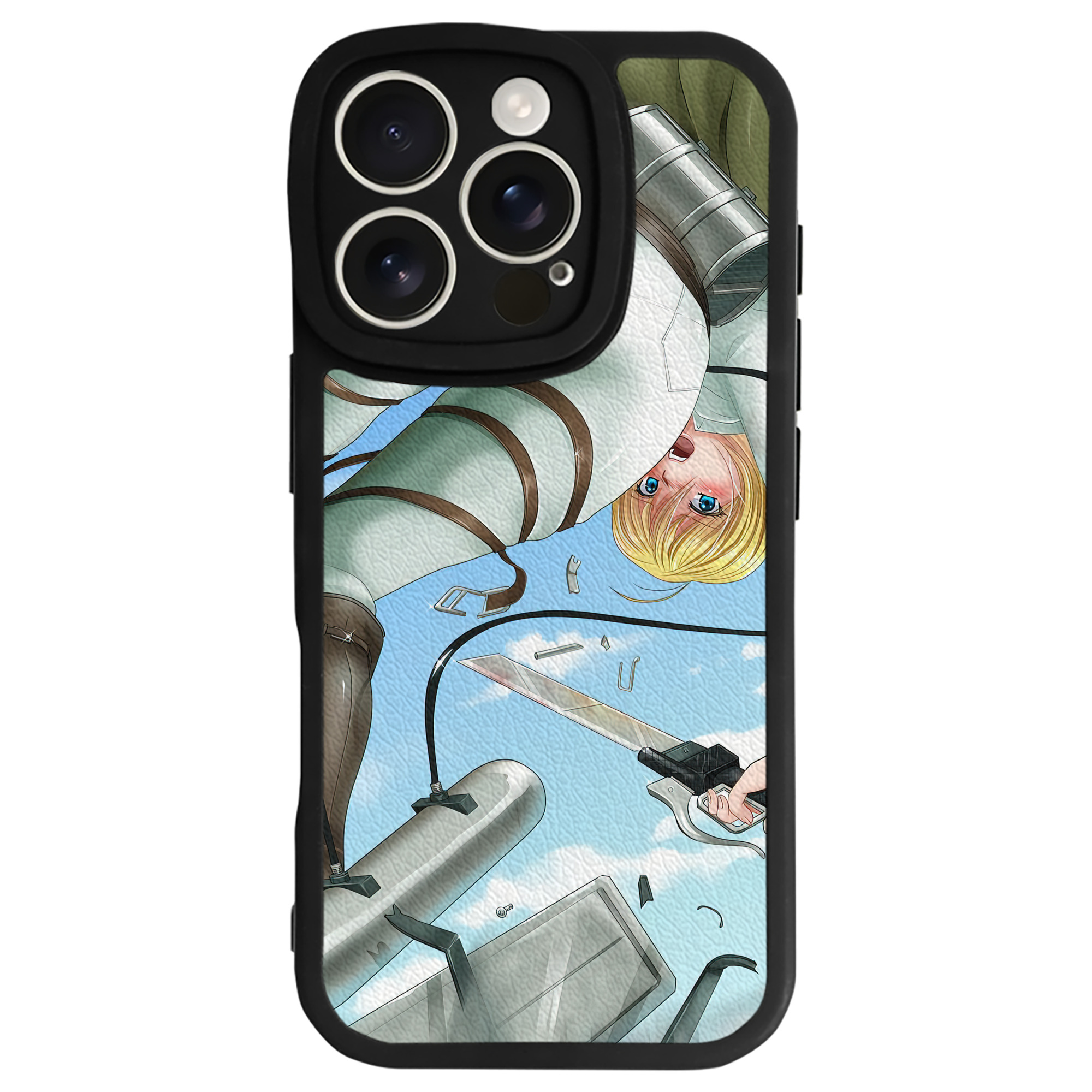 （画像用） 進撃の巨人 Attack on Titan 【iPhone 16シリーズ対応】シリコンスマホケース（レザー調） 材質：シリコン